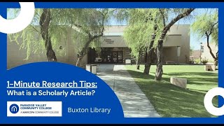 1-Minute Research Tips: What is a Scholarly Article