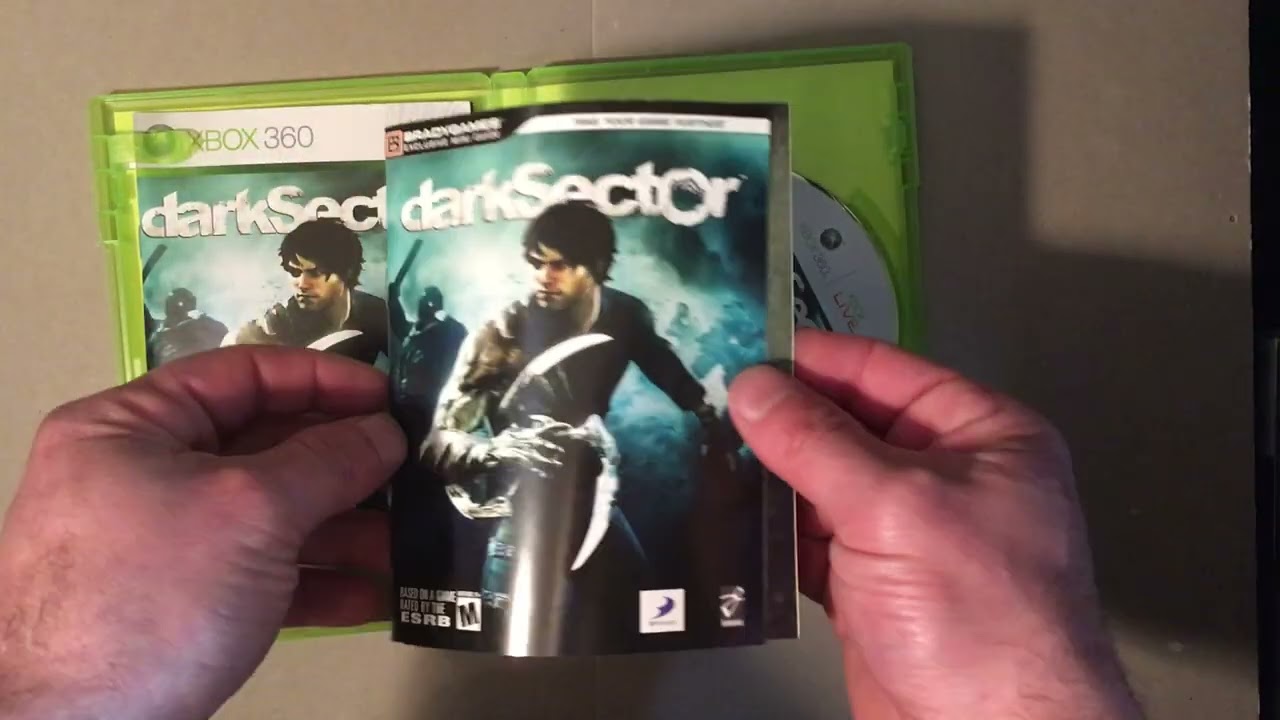 Dark Sector strategy guide adv. art sealed unboxing Xbox 360