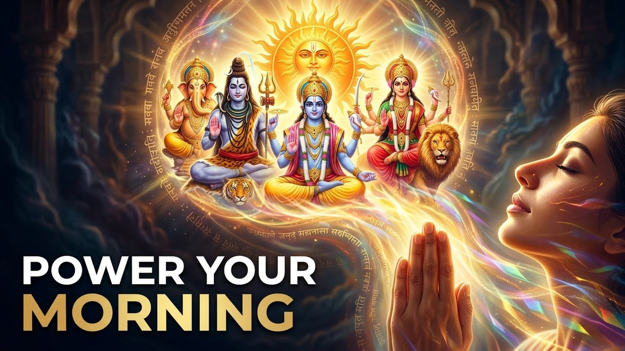 5 Powerful Morning Mantras | Ganesh, Surya, Shiva, Vishnu & Durga | Start Day with Positive Energy