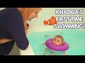 KHADIJA&#39;S FIRST TIME SWIMMING! (4 MONTH OLD BABY)