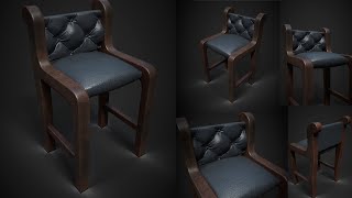 Wooden chair texturing tutorial substance painter