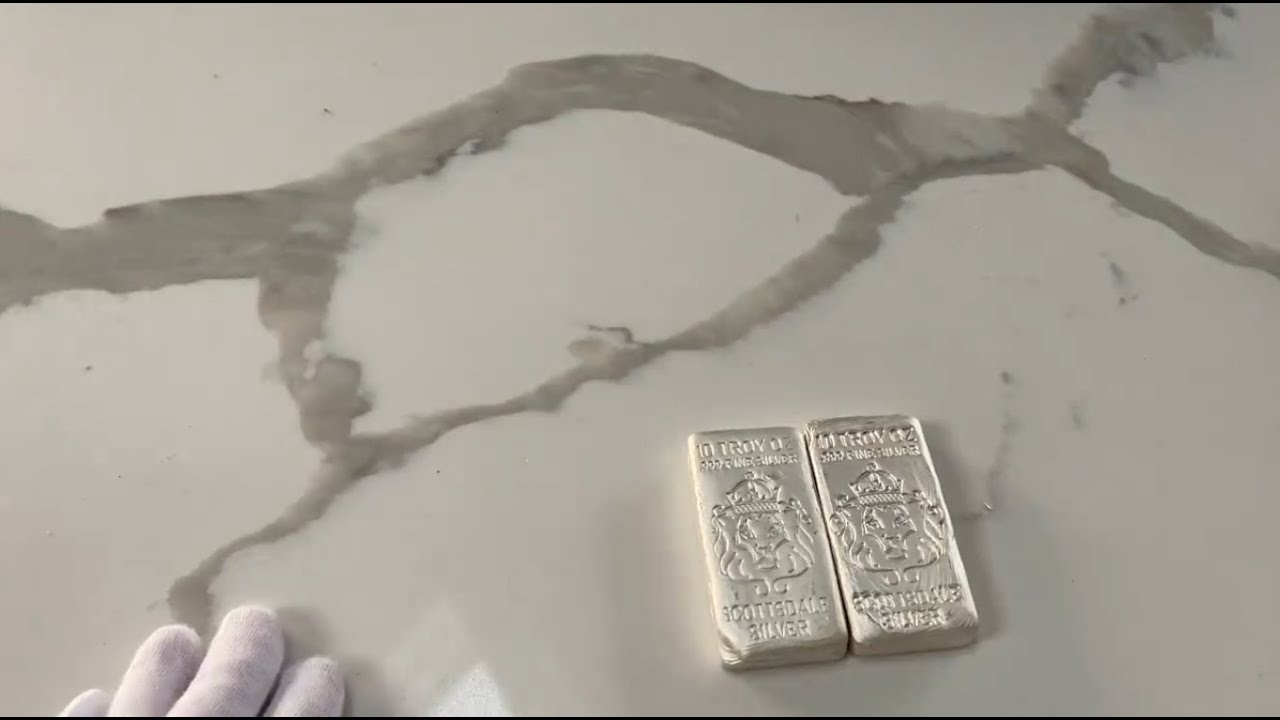 Scottsdale Mint- 10 oz Hand Poured Silver Bar unboxing