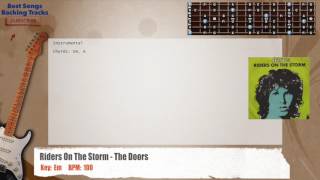 Video thumbnail of "🎸 Riders On The Storm - The Doors Guitar Backing Track with chords and lyrics"