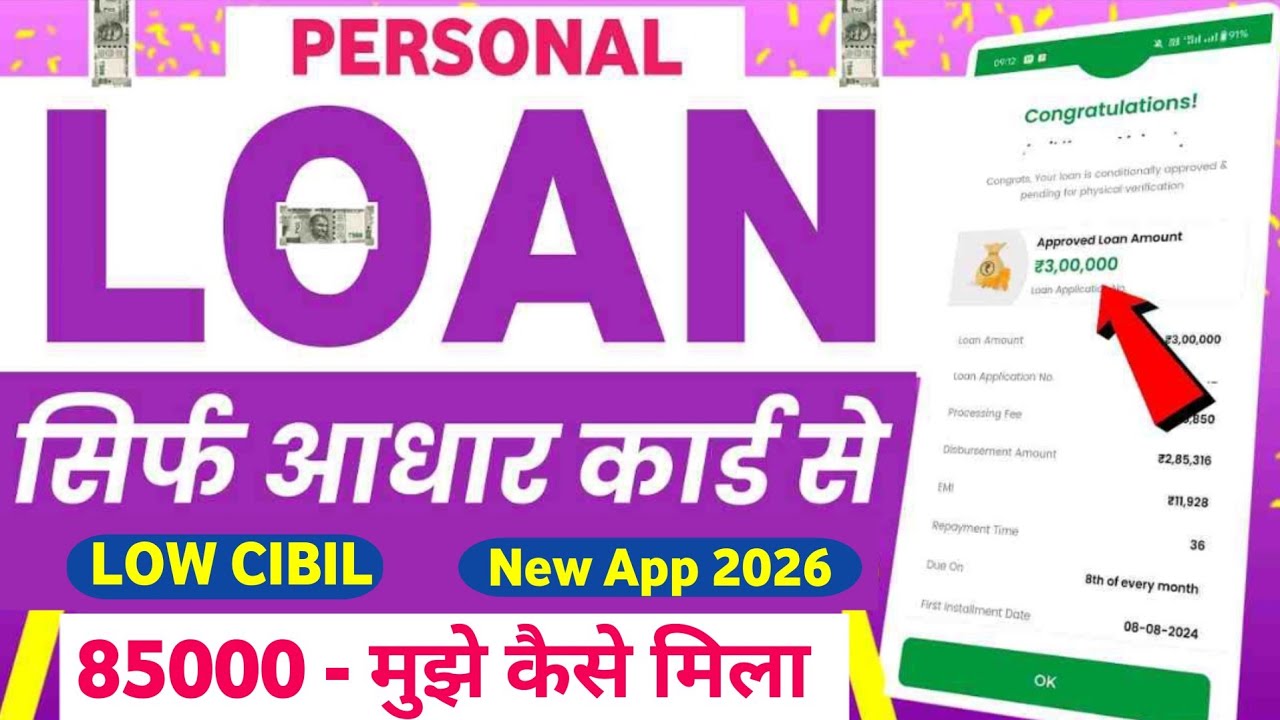 Loan for Low Credit | Best Loan Apps with Low Cibil Score | Aadhar Loan App 2026