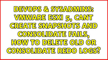 vmware esxi 5, cant create snapshots and consolidate fails, how to delete old