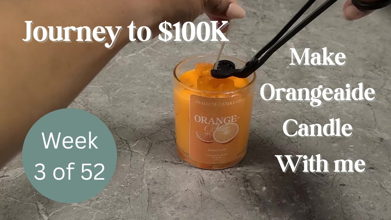 Journey to $100K in 12 Months, Orangeade Candle, Gel Wax Candle 