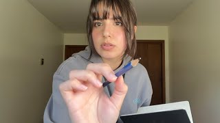 asmr studying you (inaudible/semi-audible, walking, imaginary colleagues)