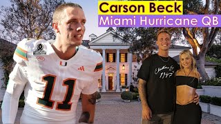 Miami Hurricanes QB Carson Beck's MODEL GIRLFRIEND, Parents, Siblings, Lifestyle, Awards, Net worth Wealth