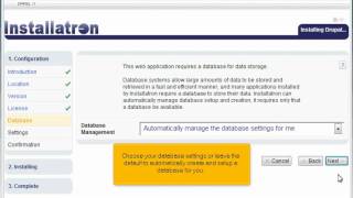 How to install Drupal in Installatron Profile