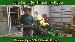 John Deere Self Sharpening Blades. Review by Naples Lawn Service. Blades for 60" & 72" Decks.
