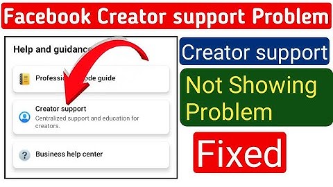 Facebook Creator support option not showing problem solution | facebook creator support not showing