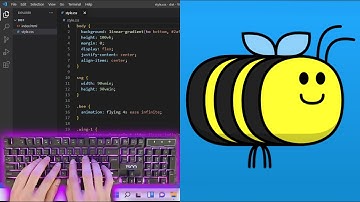 ASMR Programming - Bee Animation Using HTML CSS - No Talking