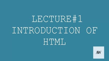 Lecture#1: Html Introduction In Urdu/Hindi