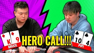 Bruce Makes A CRAZY Hero Call With Just KING HIGH!