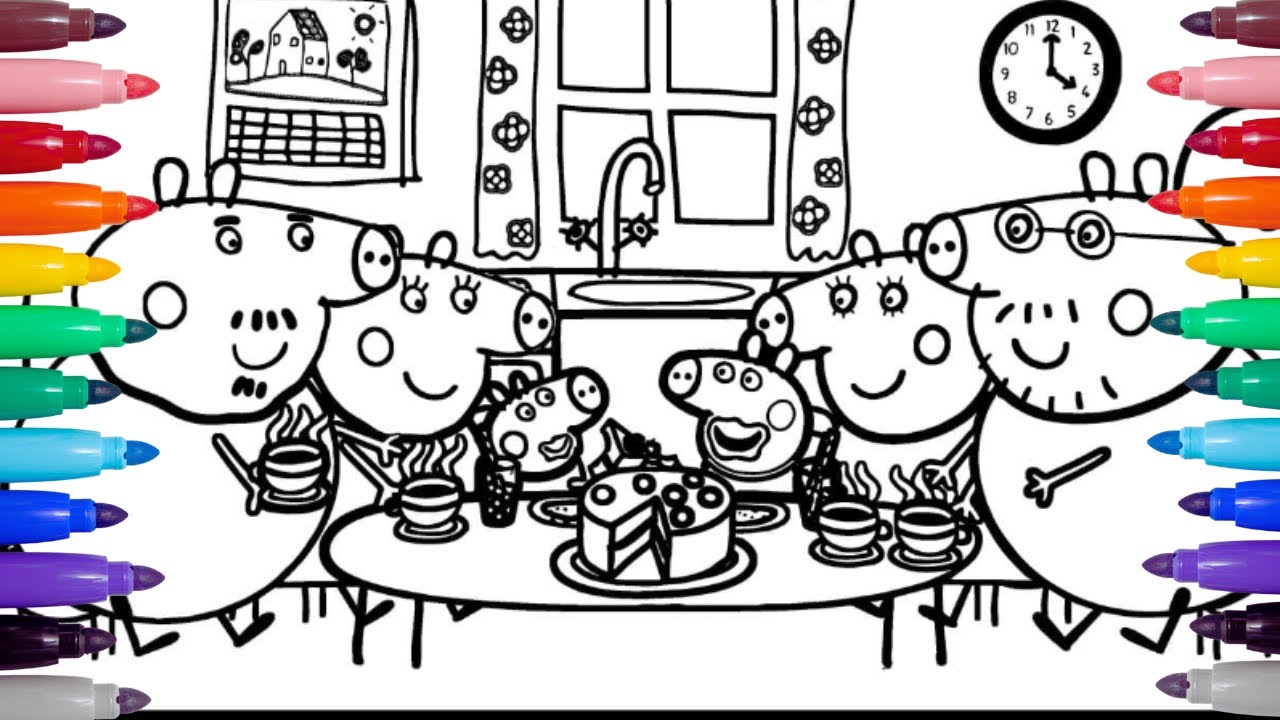 Casas para colorir  Peppa pig colouring, Peppa pig coloring pages,  Coloring pages