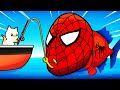 Catching SECRET SPIDERMAN SHARK (Cat Goes Fishing)