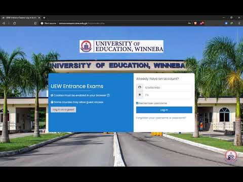 UEW Online Entrance Exams Tutorial