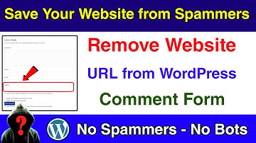 WordPress Comment Form se Website URL Field Delete Kaise kare | remove site URL field from Wordpress