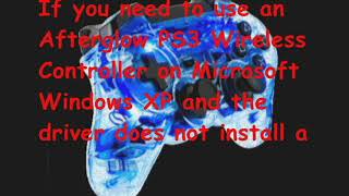 How to use Afterglow Wireless PS3 Controller on Windows XP
