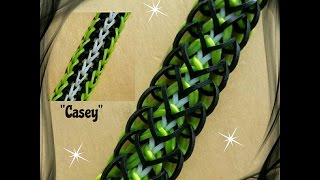 NEW "Casey" Rainbow Loom Bracelet/How To Tutorial