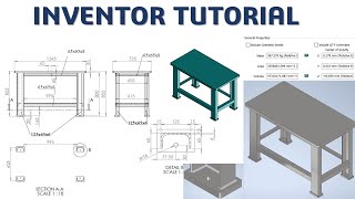 Inventor 2021 Tutorial #220 | Steel structure with welding  Table Machine