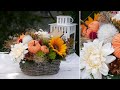 Őszi asztaldísz kosárban 🍁🧡 hagyományos dekoráció őszre DIY!