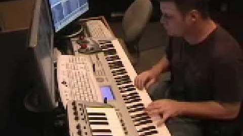 Film composer Rob Powers in the studio