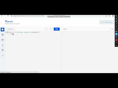 KILOMETER TO METER PYTHON CODING