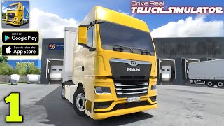 🚚FIRST GAMEPLAY!! of Drive Real Truck Simulator on Android and iOS 🏕️ | Truck Gameplay