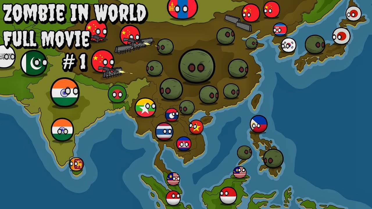 Zombie invasion in the world / Full Movie / #1 / Countryballs