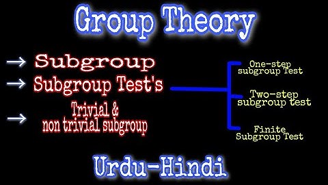 Subgroup/Subgroup Tests/Trivial and non-trivial subgroup/Group Theory /Urdu-Hindi