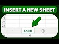 How to insert a new sheet in excel  simplified technology
