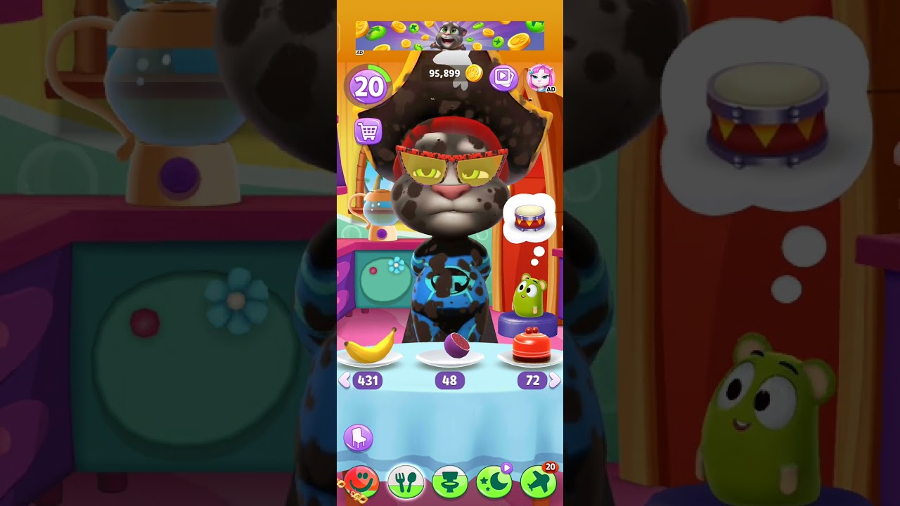 Talking Tom 2 😻 eating time 🥨🥨 al& attend toilet 🚽 level 20 complete ✅ new game play 