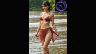 4K Lookbook. Come & Play In The Puddles With Stunning Bikini Models!  #Aiart #88