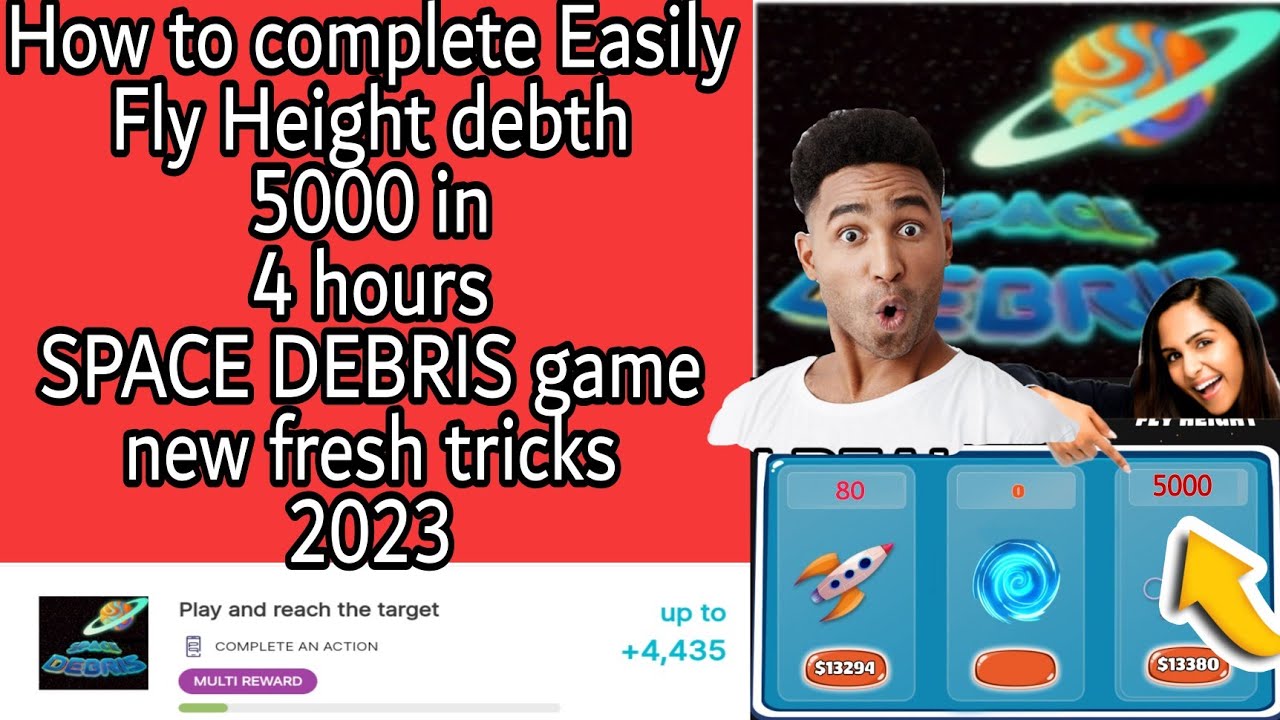 How to complete Easily 5000 meters Space Debris game | English language tutorial 2023