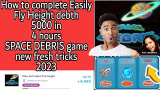 How to complete Easily 5000 meters Space Debris game | English language tutorial 2023 screenshot 2