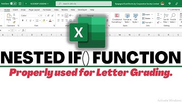 Nested IF in Excel [PROPERLY USED] for Letter grading.