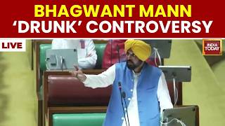Bhagwant Mann drunk Controversy  Punjab Cms Assembly Speech Row Oppn Demands Dope Test