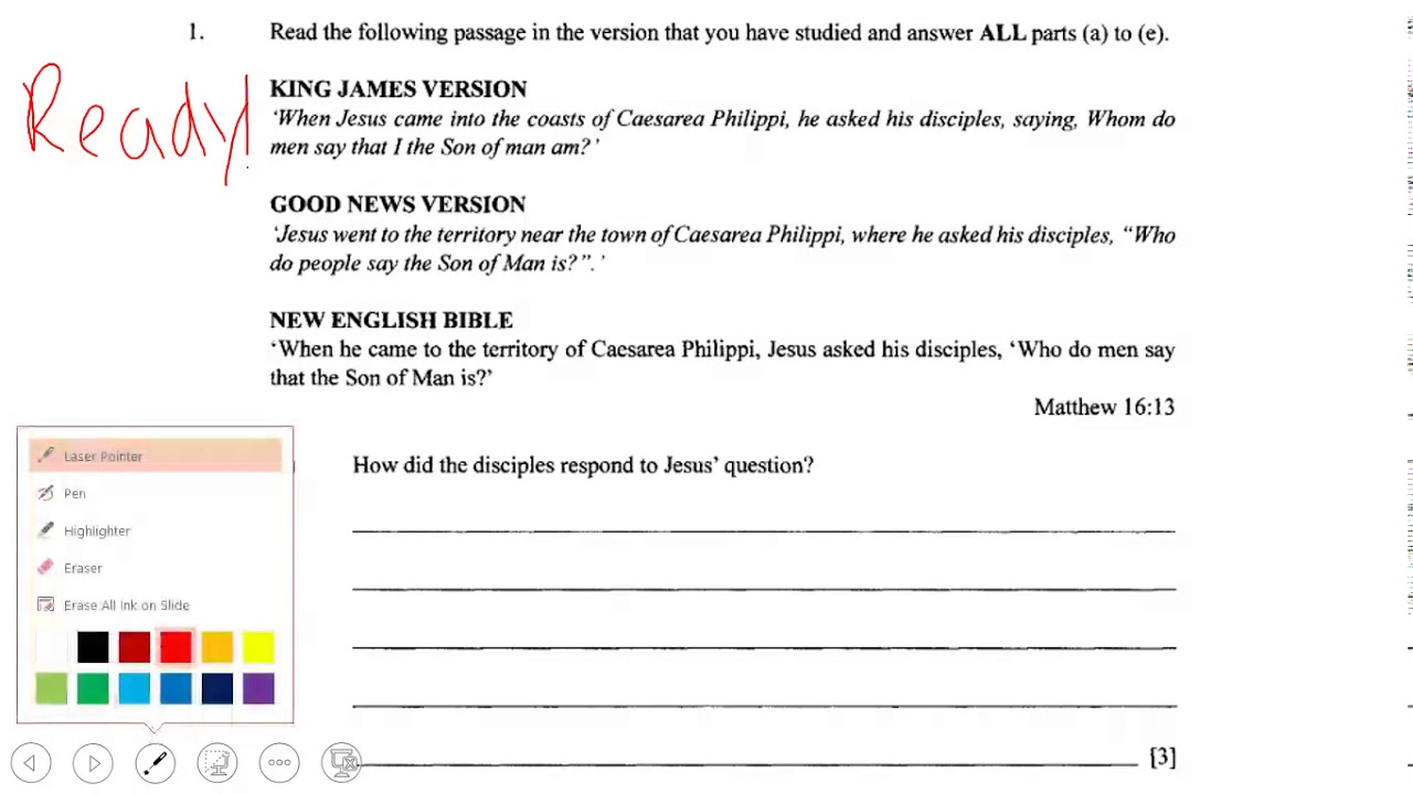 BGCSE religious studies paper 1 2018 question 1