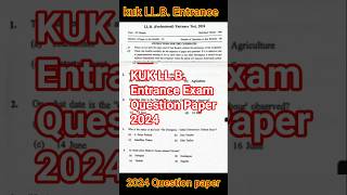 KUK Law Entrance Previous Year Papers PDF | 2023 & 2024 Question Papers Download #pastpapers #llb