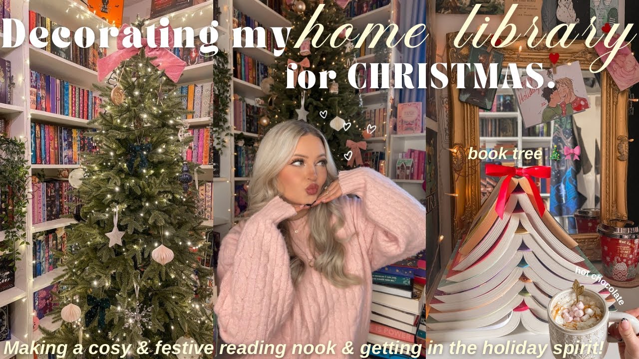 Decorating my home library for christmas & getting in the holiday ...