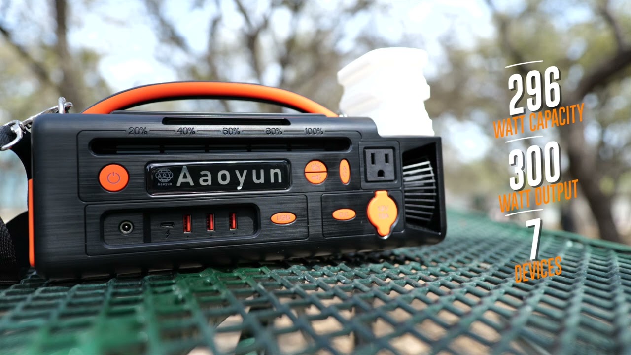 300 Watt Portable Power Station for Camping & Emergencies: Aaoyun