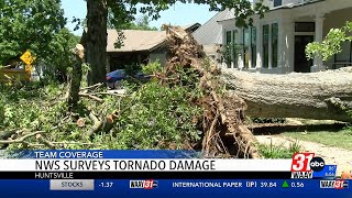 NWS surveying possible tornado damage in Huntsville