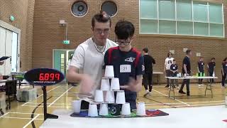 Overall Doubles Sport Stacking World Record 7.112 (Jamie Franceschini & Finley Newell)