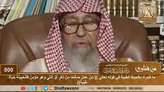 ما المراد بالحياة الطيبة في قوله تعالى (من عمل صالحا من ذكر أو أنثى وهو مؤمن فلنحيينه حياة طيبة)