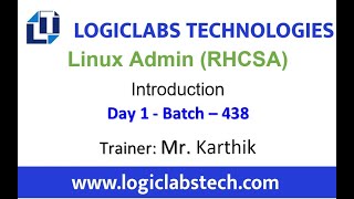 Linux Admin (RHCSA) (Day 1) (Batch - 438)