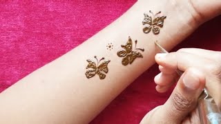 Butterfly wrist tattoo for girls | easy butterfly tattoo for girls with mehendi | easy mehndi tattoo