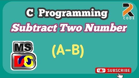 Subtract oF Two Numbers In C Programming  # (दो नम्बर का घटाव) 💥💯