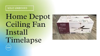 Home Decorator's Collection Windward IV 52 in. Brushed Nickel Ceiling Fan Install Time Lapse 2020