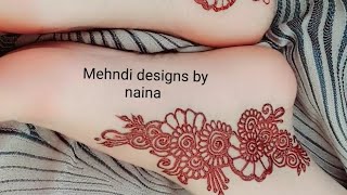 89Simple Anklet Feet Henna / Mehndi Design / Pair ke Mehndi design screenshot 3